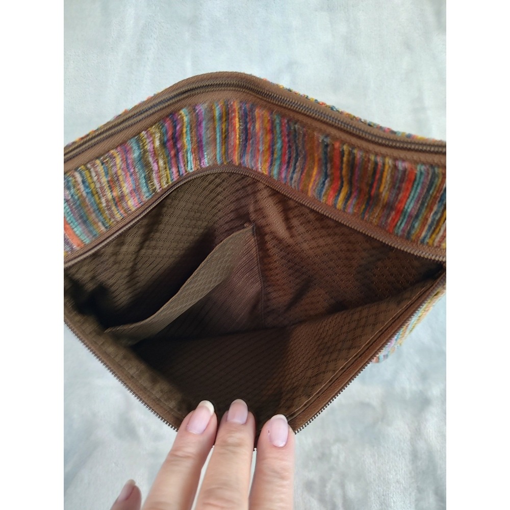 Danny K Beverly Hills Crossbody Bag Multicolor Stripe Tapestry Adjustable USA - Picture 11 of 16